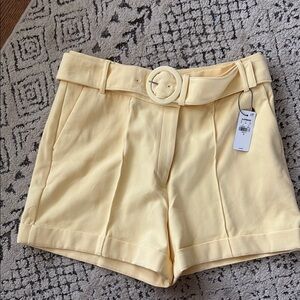 Yellow Belted Women's Shorts